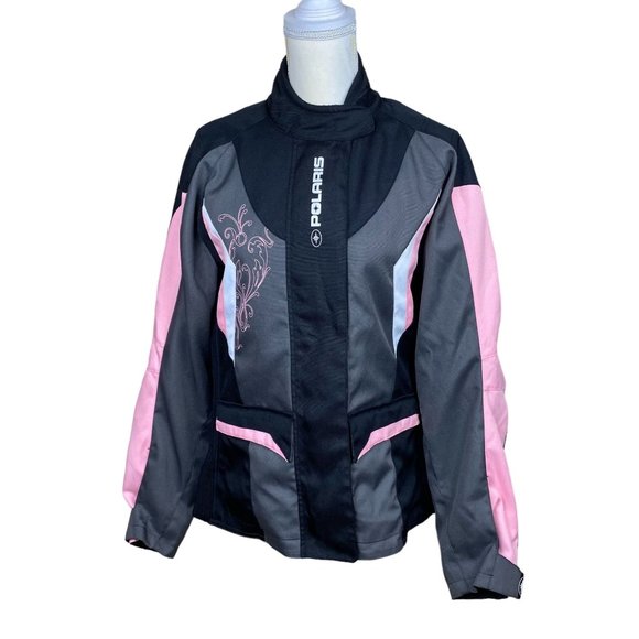 Pure Polaris women's racing jacket, size Medium, pockets, zipper/snaps, lined - Picture 1 of 16